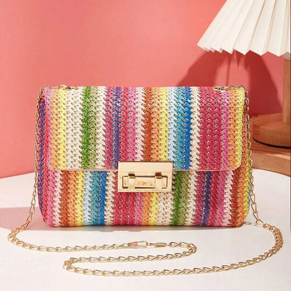 Crossbody Bag for Women Chain Strap Banquet Stylish Accessory Shoulder Bag for Day-to-Night Outfits