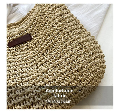 Straw Knitted Purses and Handbags Women Shoulder Bag Straw Woven Side Bag for Ladies Handbag Beach Bag Crossbody Bags for Women