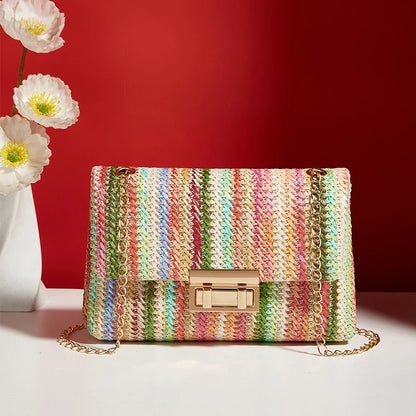 Crossbody Bag for Women Chain Strap Banquet Stylish Accessory Shoulder Bag for Day-to-Night Outfits
