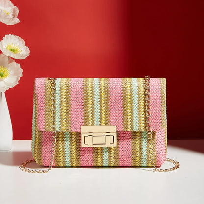 Crossbody Bag for Women Chain Strap Banquet Stylish Accessory Shoulder Bag for Day-to-Night Outfits