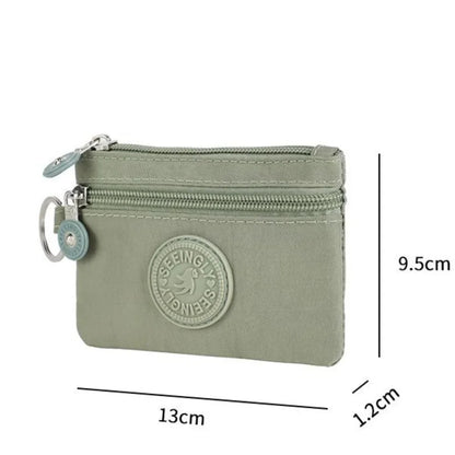 Simple Style Canvas Mobile Phone Bag Wear-resistant Nylon Crossbody Bag Solid Color with Strap Credit Card Holder Male Female
